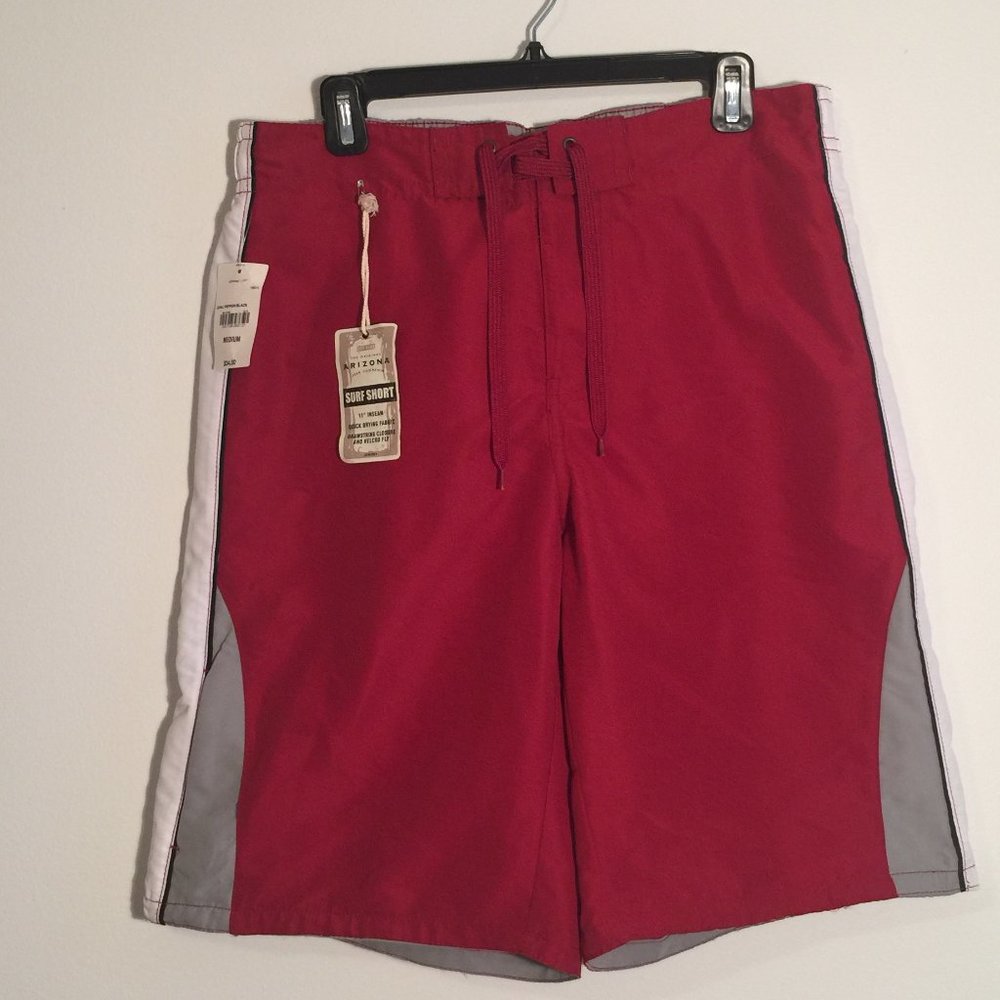 Arizona Men's Red Swim Shorts Medium